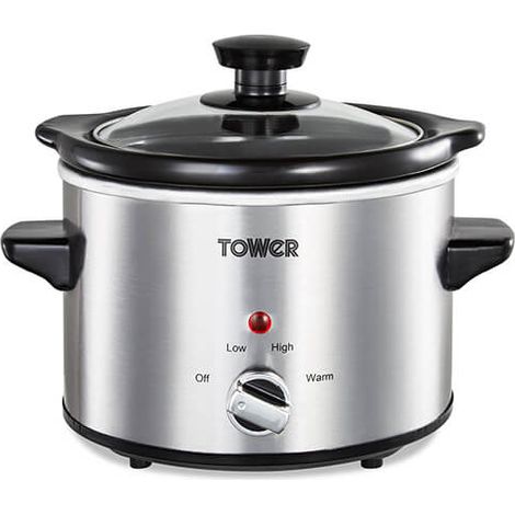 Tower 1.5L Stainless Steel Slow Cooker (1/5)