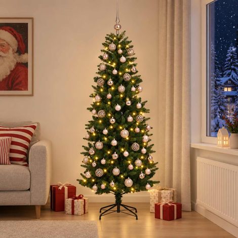 vidaXL Artificial Christmas Tree with Bauble 210 cm 300 LEDs (1/5)