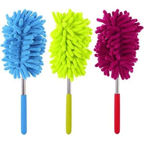 （75cm）Lot de 3 Plumeau Poussiere Microfibre avec Tige télescopique pour éliminer la poussière et Les Taches sur Les fenêtres et Les Meubles (1/5)