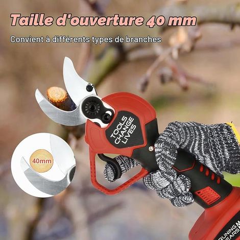 Electric Pruning Shears 40mm Electric Pruning Shears with Batteries 21V/2000mAh Cordless Pruning Shears for Gardening, Vine, Fruit Tree (1/3)