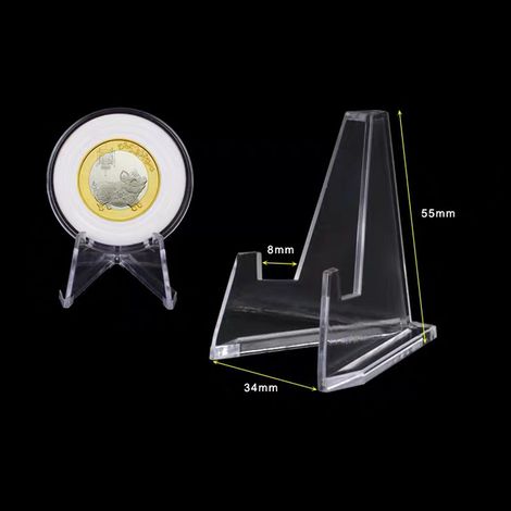 Porte-plaque acrylique transparent de 43558mm stable pour photos, mobiles et collections