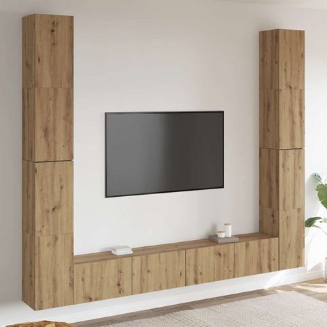 TV-Wandschränke 6 Stk. Artisan-Eiche Holzwerkstoff (1/5)