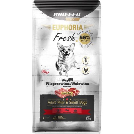 BIOFEED Euphoria Viande fraîche Porc/Bœuf XS/S 2 kg
