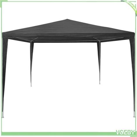 Tente de réception - FAFEICY - 45087 - 3x4 m - Toit PE anti-UV et étanche - Structure acier inox Anthracite (1/5)