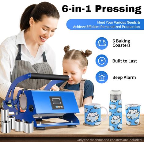 6 horizontal machine à tasse de transfert de chaleur six en un 500W - 200 ℃ pour cuire le modèle 29 41.5 40cm sur la tasse (1/5)