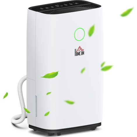 HOMCOM 4L Portable Quiet Dehumidifier Home Laundry, Electric Air De-Humidifier 16L