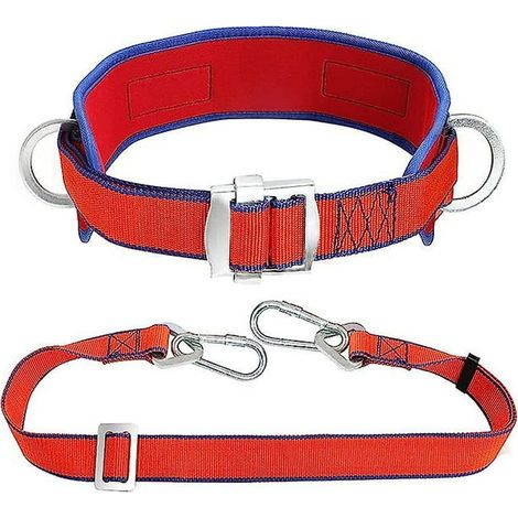 Safety Belt With Adjustable Lanyard And Updated Waist Pad - Tree Climbing Belt Harness - Safety Lanyard Fall Protection- Fall Arrest Kite Climbing Lan (1/4)