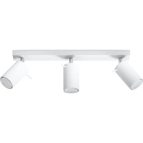 Lámparas de techo Ring blanco acero 3xGU10 45cm Sollux (1/2)