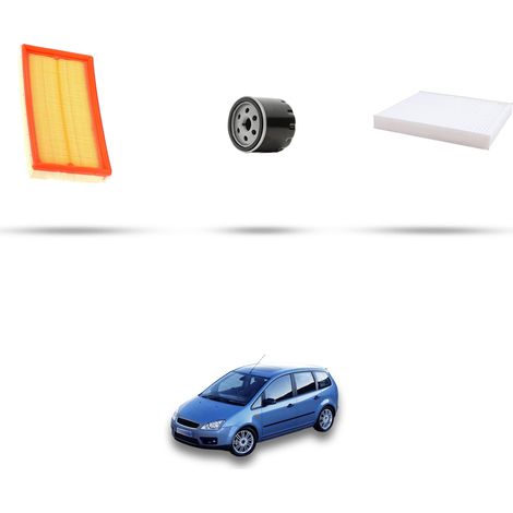 Kit tagliando 3 filtri compatibile con Ford Focus C-Max 1.6 Ti-VCT 85kw dal 2004 (1/4)