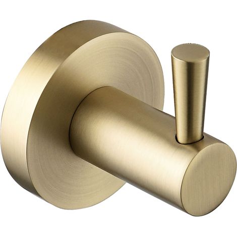 Bristan Round Robe Towel Hook Hanger Brushed Brass