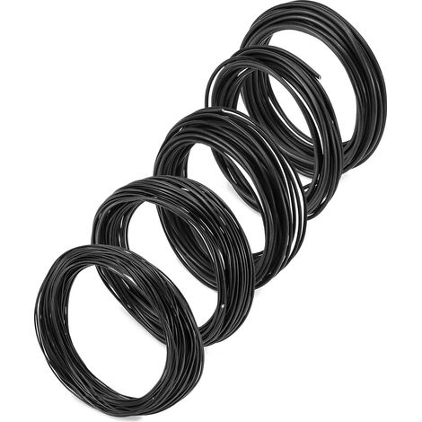 Bonsai-Draht in 5 Größen, eloxierter Aluminiumdraht für Pflanzen und Bäume, 1,0 mm/1,5 mm/2,0 mm/2,5 mm/3,0 mm, insgesamt 40 Meter (1/5)