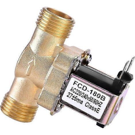 Électrovanne magnétique en laiton 1/2 pouce AC 220 V normalement fermée pour pompe industrielle de liquides (1/5)