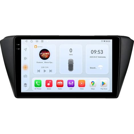 Autoradio, touchscreen, supporto multimediale digitale, compatibile con Skoda Fabia 3 2015-2019, QS6 aggiungi AHDC2 (1/2)