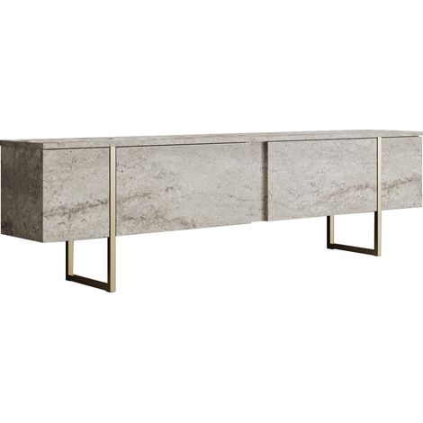 Porta TV in legno "Luxe" - 180 x 30 x 50 cm - TravertinOr