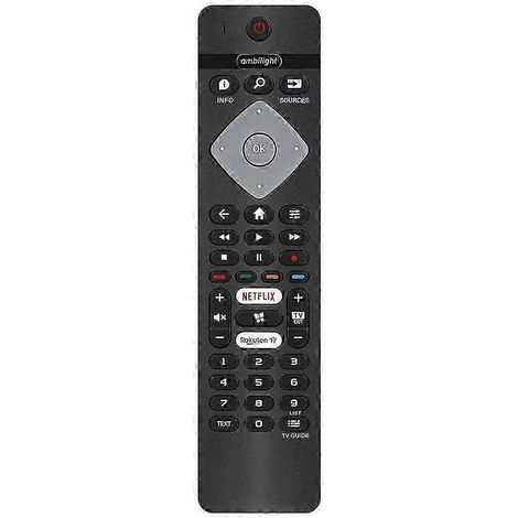 Télécommande de remplacement pour tous les téléviseurs LED intelligents Philips Ambilight 4K (75PUS6754/12, 65PUS6754/12, 65PUS). (1/5)