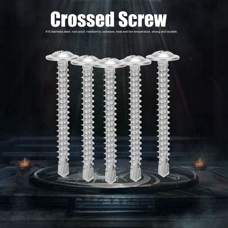 500 vis autotaraudeuses inoxydables 410 M4.2 x 38mm, kit anti-rouille et anticorrosion pour fixation robuste (1/5)