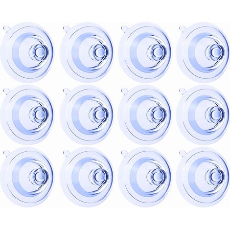 Lot de 12 ventouses à tête de champignon, ventouses de remplacement transparentes en PVC pour verre et carrelage, 2 pouces (1/5)