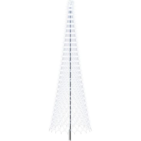 LED-Weihnachtsbaum EKENAS 500 cm 550 LEDs Kaltweiß Eisen vidaXL (1/5)
