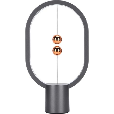 Lampe D'équilibre Magnétique Lampe de Bureau Moderne, Demi-interrupteur D'air à Absorption Magnétique Intelligente USB, Lampe de Chevet, Lampe de Soin des Yeux Chauds, Décoration D'intérieur (1/5)