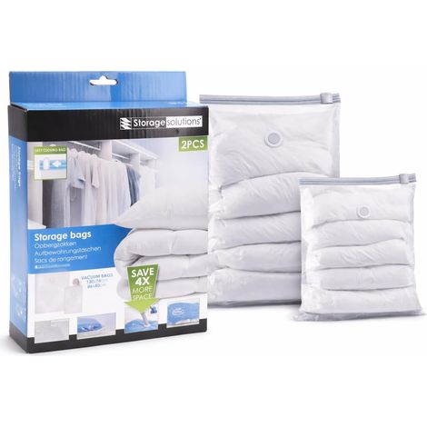 Sacs de Rangement Sous Vide – Lot de 2 Sacs Vacuum Hermétiques pour Vêtements, Couettes et Linge – Gain de Place (1/5)