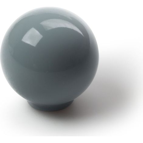 Pomo de plástico con acabado gris, dimensiones: 34x34x36mm Ø: 34mm -
