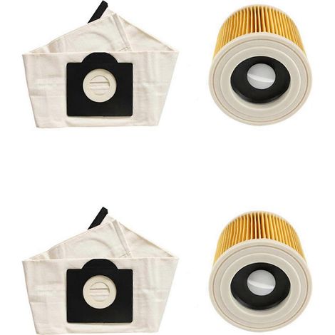 2 filtres HEPA et sacs à poussière lavables pour aspirateurs Karcher WD3 MV3 WD3200 SE4001 A2299 A2204 A2656 - Pièces et accessoires (1/5)