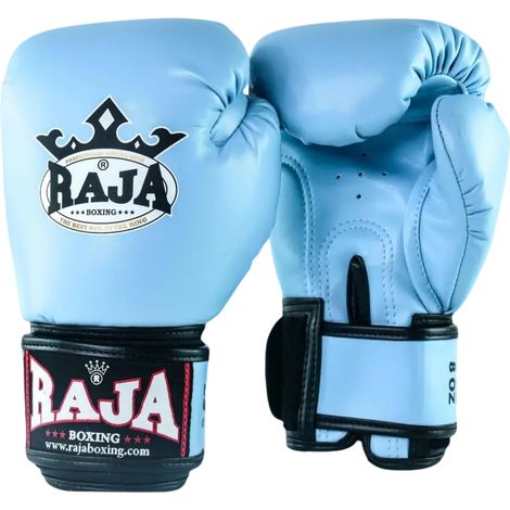 Guantoni da boxe Raja Standard in pelle sintetica, blu, 16 oz