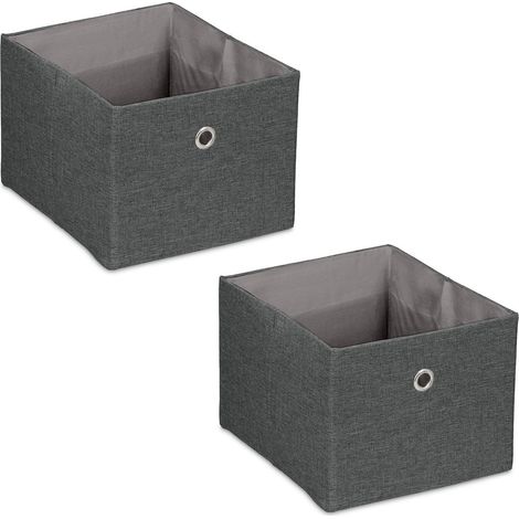 Juego de 2 cajas de almacenamiento: organizadores de tela multicolor (1/5)