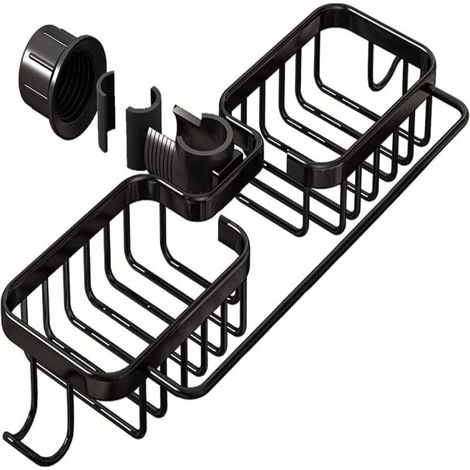 Küchenorganizer mit Schwammhalter für den Wasserhahn, Handtuchhalter und Haken, Hängeaufbewahrung für die Badewanne (1/5)