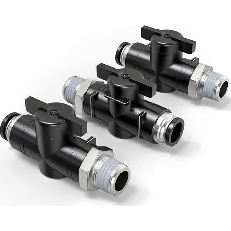 Ball valve, Push to Connect, NPT 5/32, Plastic and copper, For compressed air (1/5)