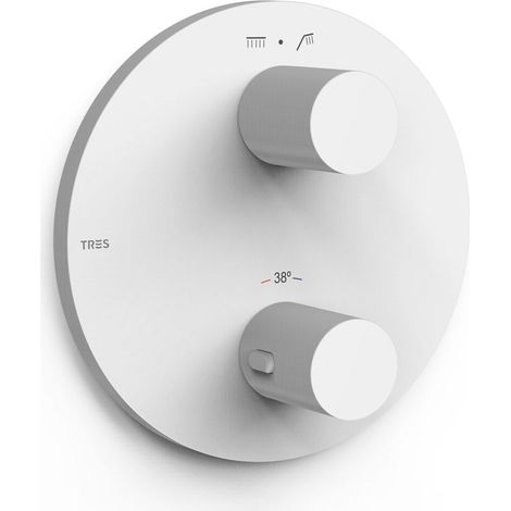 TRES 26225001BM THERM-BOX Pieza Vista para Caja Empotrada de 2 Vías Color Blanco Mate - ref: 26225001BM