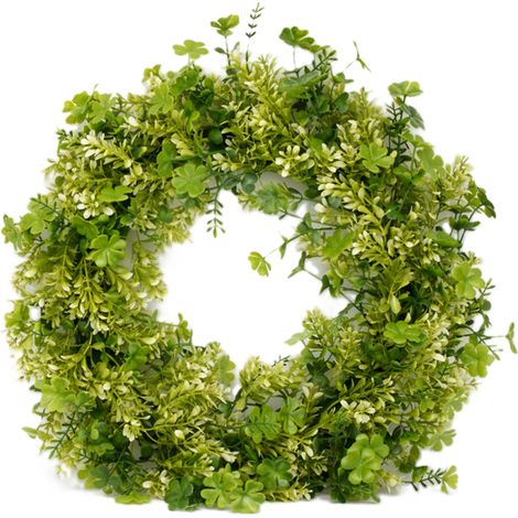 Ghirlanda decorativa 43 cm verde, decorazione per porta, tavolo, Pasqua, primavera (1/5)