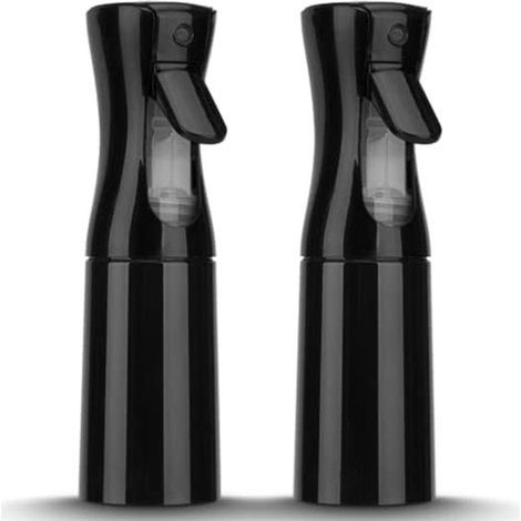 2 Stück Wasserzerstäuber 200 ml Schwarz Friseur Sprühflasche, Wasserzerstäuber für Haare, Wasserzerstäuber für Locken, Wassernebelzerstäuber