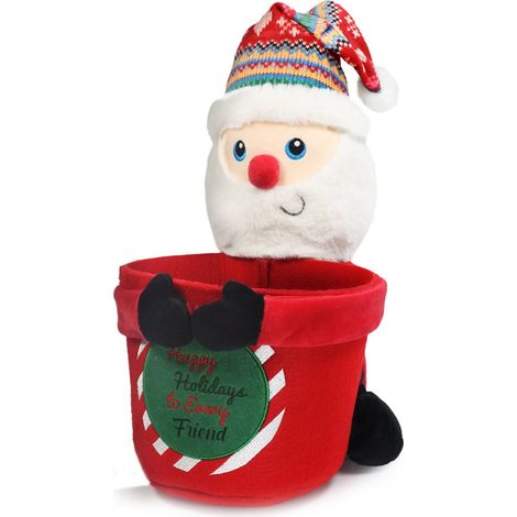 Peluche Père Noël jouet ou snack pour chiens (1/2)