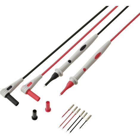 VOLTCRAFT MSL-530 Messleitung Steckanschluss 4 mm Prüfspitze 1 m Schwarz, Rot 1 Paar (1/5)