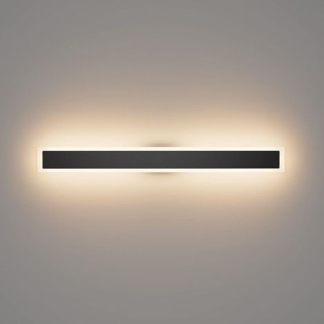 Applique Murale Longue Extérieure LED Villa 80CM IP54 Étanche Noir - Blanc Chaud 3000K - Jardin, Porche