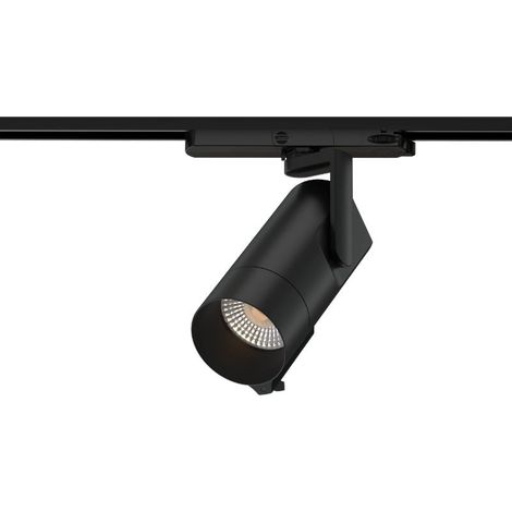 Spot LED sur Rail Triphasé Intelligent IA 35W CCT 24° Noir - SILAMP