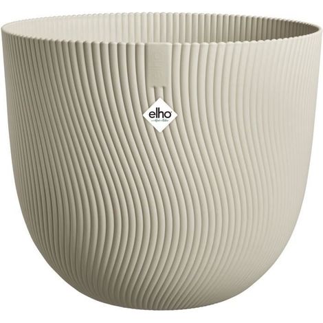 ELHO Blumentopf Sereh Rund 30 - Beige - Ø 29,5 x H 25 cm - 100% recycelbar