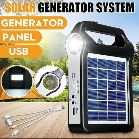 Chargeur USB panneau solaire 6V – Système stockage énergie portable – Parfait pour éclairage d'appoint, petite cabane ou réserve