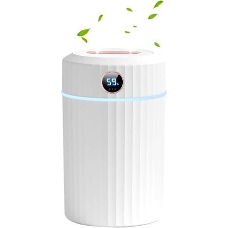 Humidificateur Diffuseur darômes, Humidificateur à Ultrasons 2L avec LED 7 Couleurs, Diffuseur darômes à Double buse Vapeur (1/5)