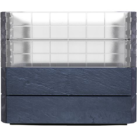 GARANTIA ERGO QUADRO Turbo S 50 letto rialzato Stone, incl. sistema di risparmio idrico FLORA