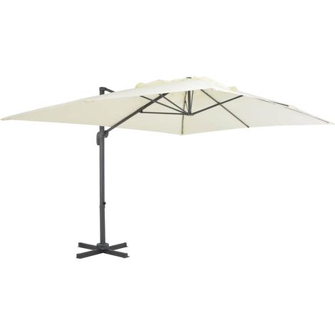 Ampelschirm mit Aluminiummast 400 x 300 cm Sand vidaXL