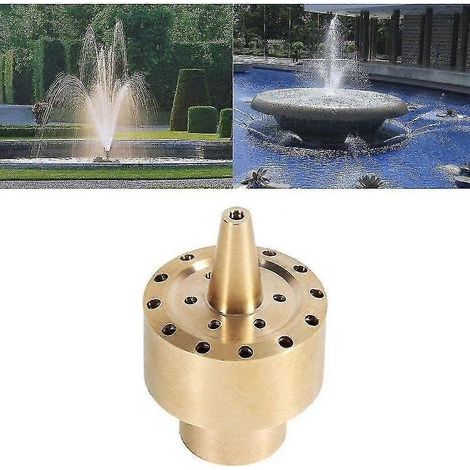 Ensemble de buses pour pompe de fontaine, têtes de pulvérisation d'eau, buse de fontaine en laiton, accessoire d'arrosage et de brumisation pour bassin et piscine (1/4)
