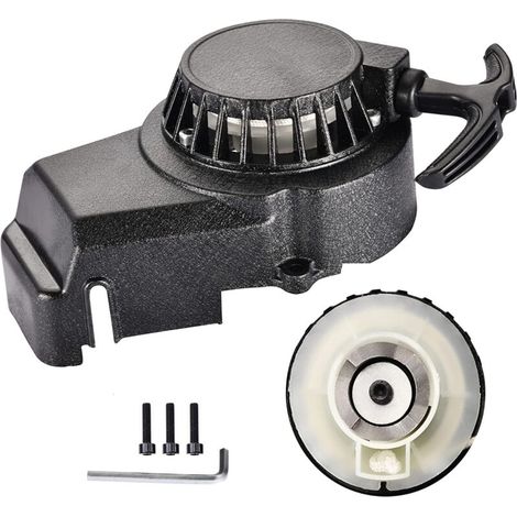 Lanceur Goofit Compatible avec les mini-motos/vélos/scooters tout-terrain 2 temps 47 cm³/49 cm³ Alliage d'aluminium noir Pièce de rechange directe