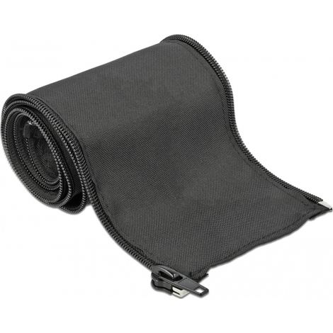 DeLOCK Delock Gewebeschlauch mit Reißverschluss hitzebeständig 1 m x 35 mm schwarz (19218) (1/5)
