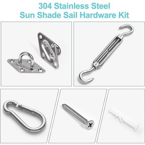 Kit fixation store – Acier – Pour stores carrés et triangulaires – Accessoires stores – Résistant (1/4)