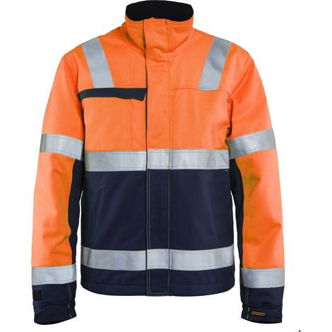 Chaqueta de trabajo multinormes invierno inherente 4069 - Naranja fluorescente/Azul marino M