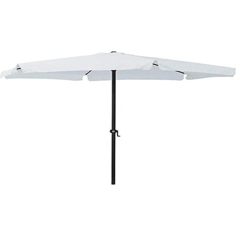Parasol, diamètre de 3 x 2,4 m, Blanc (1/4)