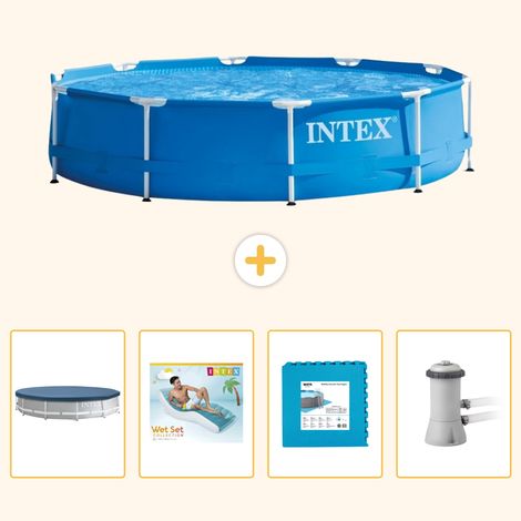 Intex Piscine Tubulaire Ronde - 366x76 cm - 5-pièces S129 (1/5)