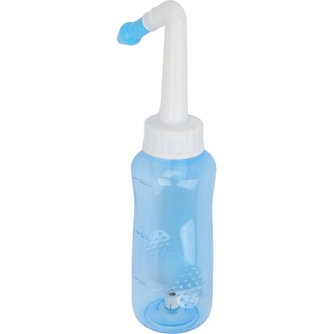 Kit d'irrigation nasale avec jet d'eau doux, flacon nettoyant de 300 ml et sel nasal (0,1 oz). (1/5)